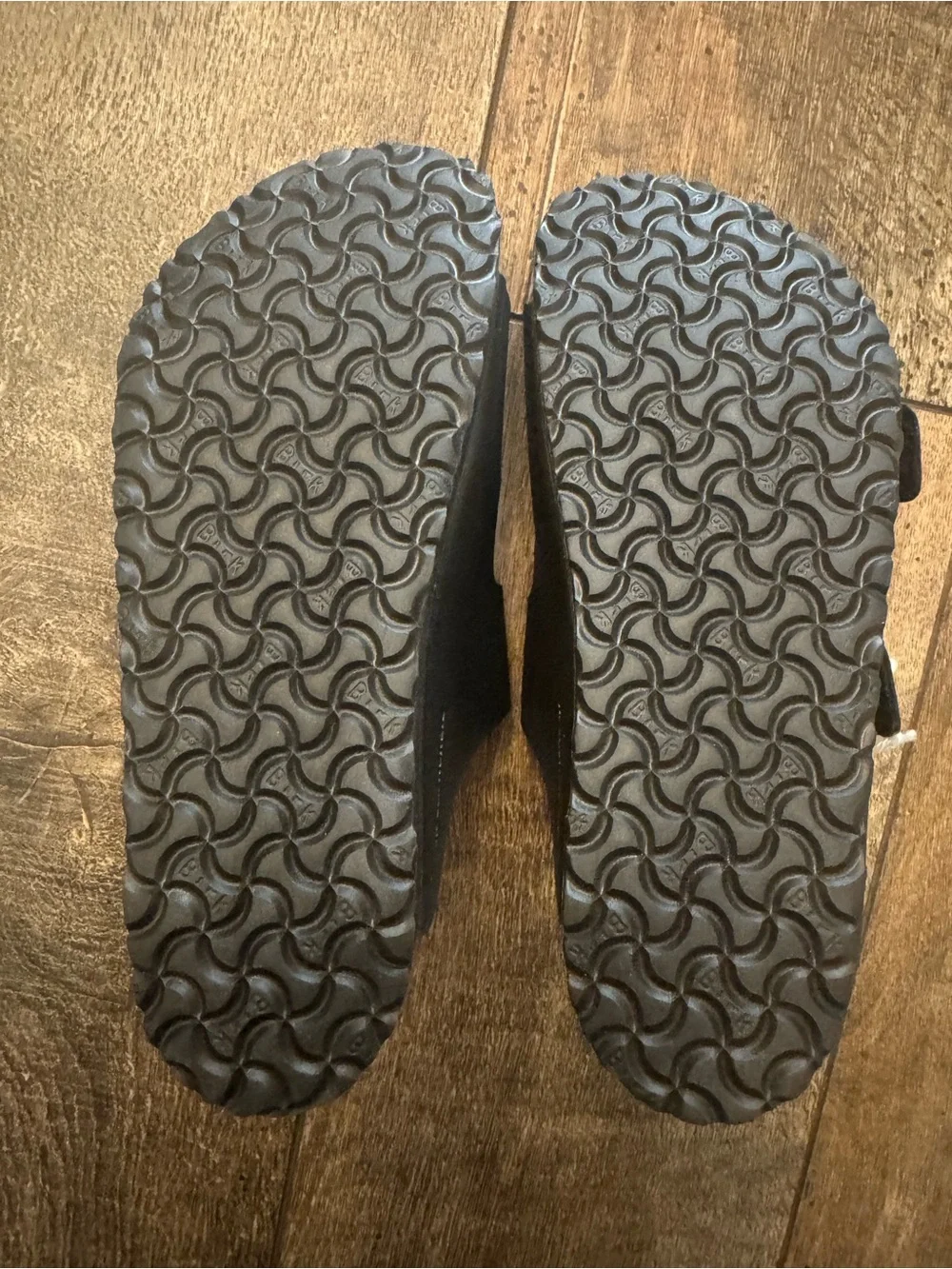 Birkenstock Kids Black Double-Strap Sandals with Tan Footbed